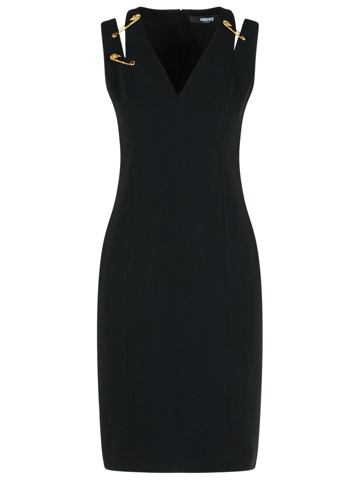 Versace Black Viscose Blend Dress Women