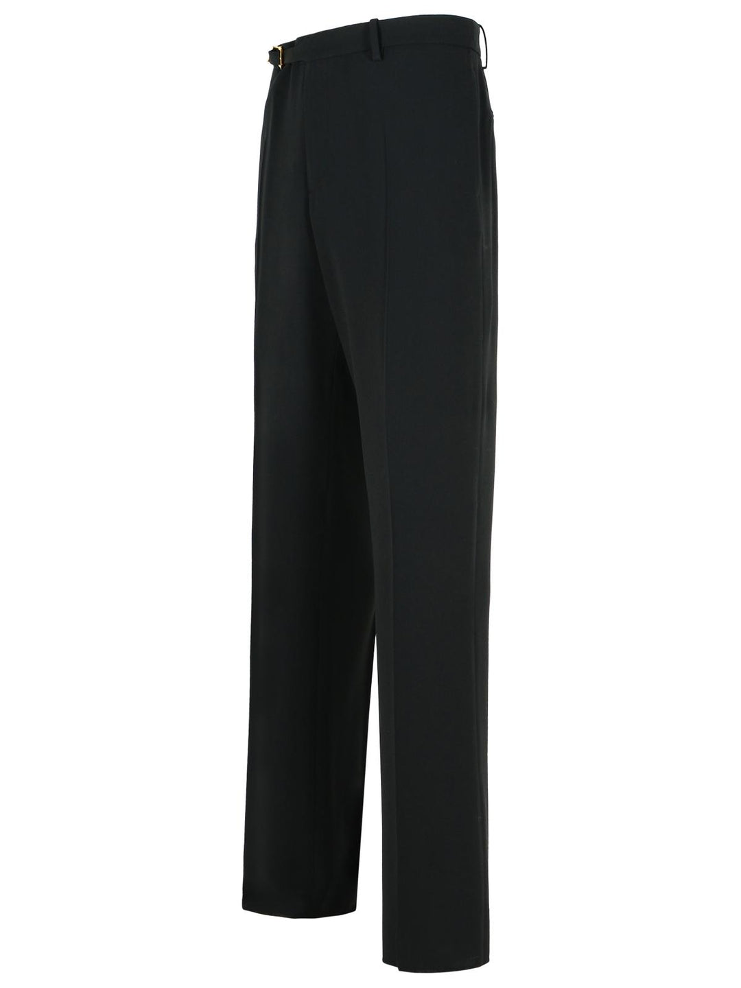 Versace Black Virgin Wool Blend Patalone Men