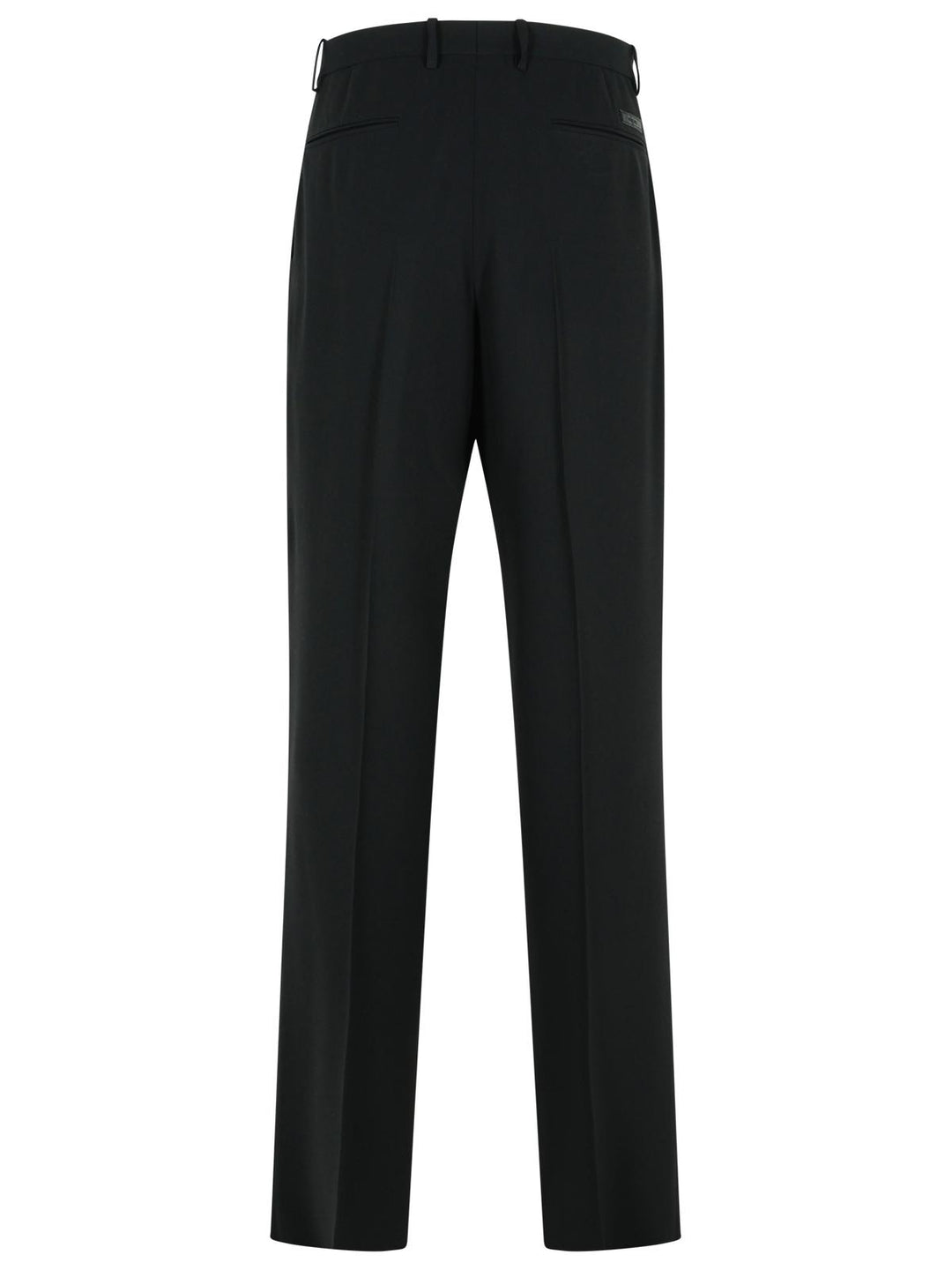 Versace Black Virgin Wool Blend Patalone Men