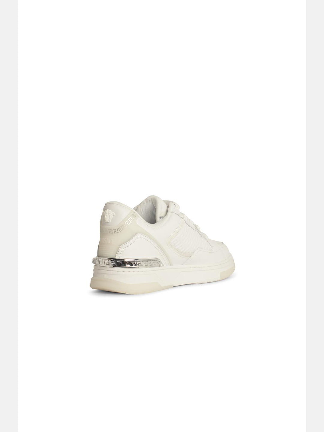 Versace 'Greca' White Leather Blend Sneakers Men