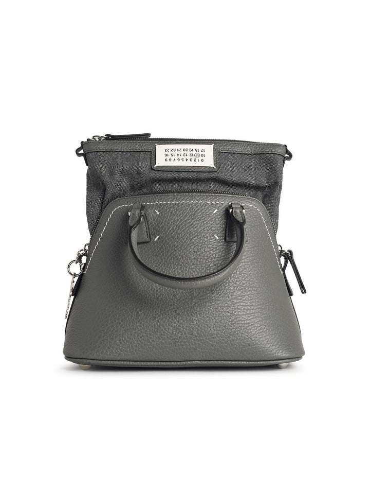 Maison Margiela '5Ac' Mini Bag In Pebble Grey Leather Women
