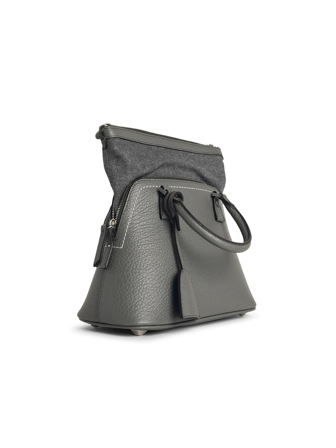 Maison Margiela '5Ac' Mini Bag In Pebble Grey Leather Women