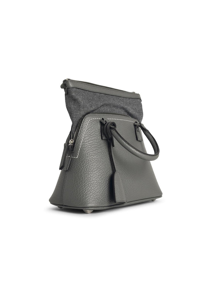 Maison Margiela '5Ac' Mini Bag In Pebble Grey Leather Women