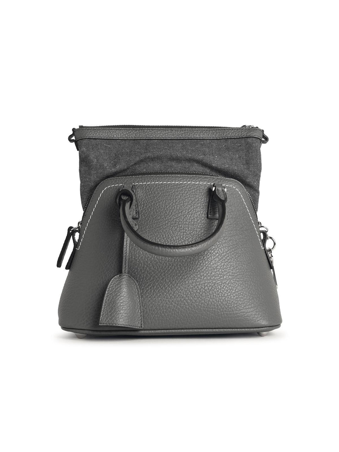 Maison Margiela '5Ac' Mini Bag In Pebble Grey Leather Women