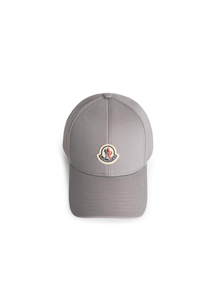 Moncler Grey Cotton Baseball Cap Men