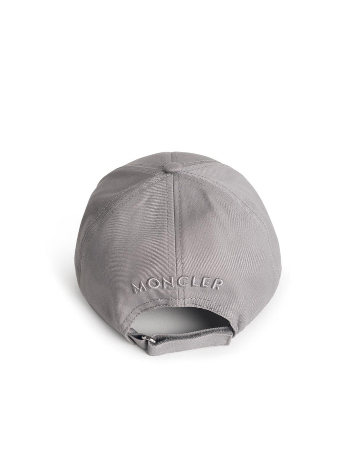 Moncler Grey Cotton Baseball Cap Men