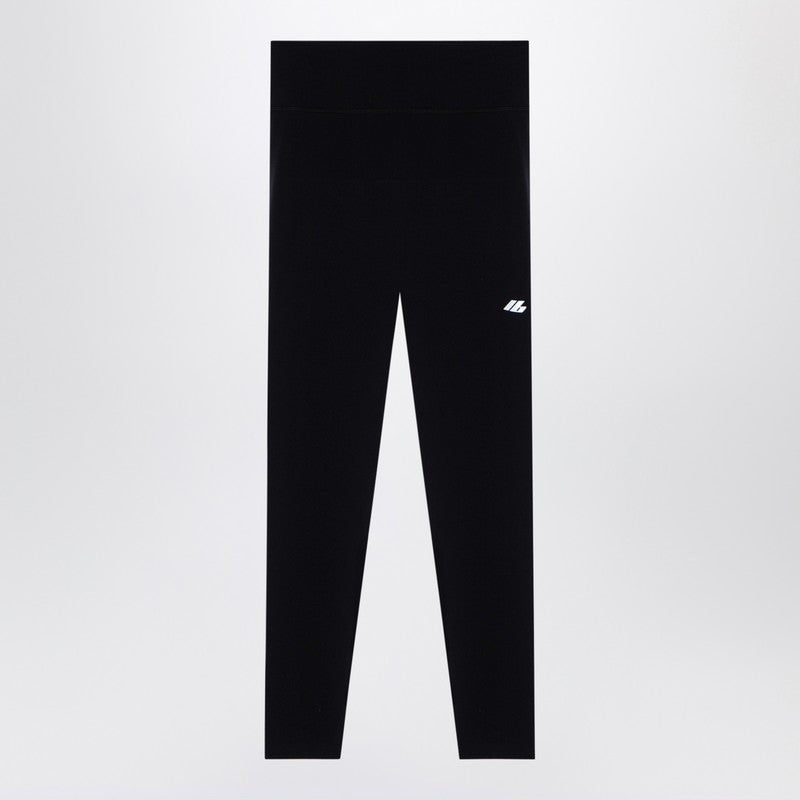 Balenciaga Black Activewear Leggings In Matt Nylon Blend Women