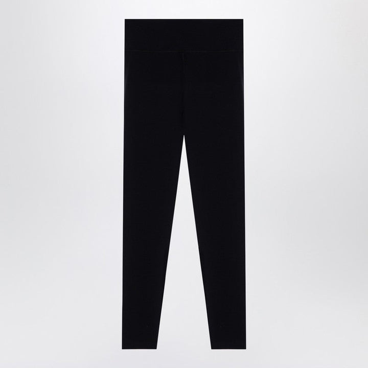 Balenciaga Black Activewear Leggings In Matt Nylon Blend Women