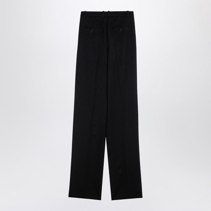 Saint Laurent Black Wool Wide Trousers Women