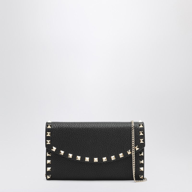 Valentino Garavani Black Rockstud Crossbody Wallet Women