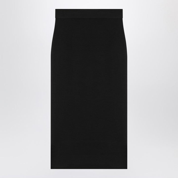 Saint Laurent Black Wool Pencil Skirt Women
