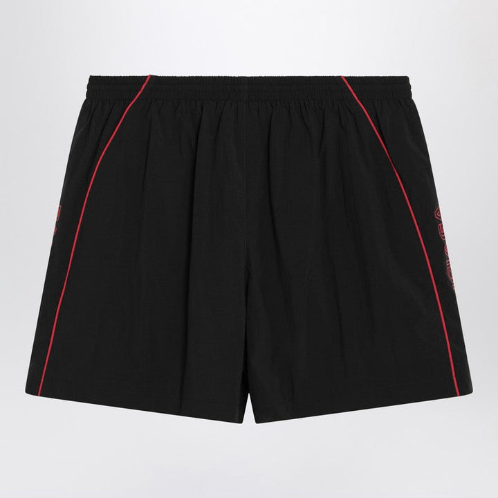Balenciaga Black Technical Fabric Short With Logo Men