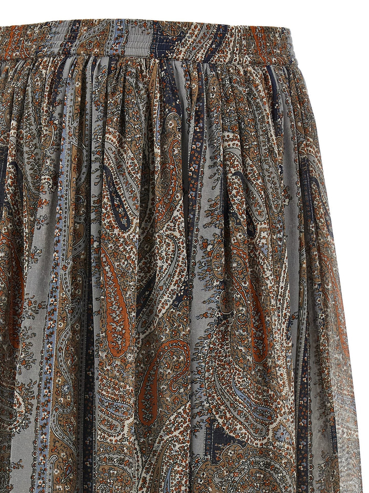 Saint Laurent Women Paisley Skirt