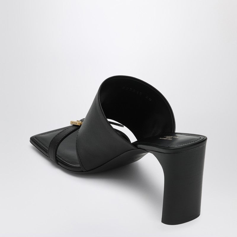 Balenciaga Black Leather Bel Air Sandals Women