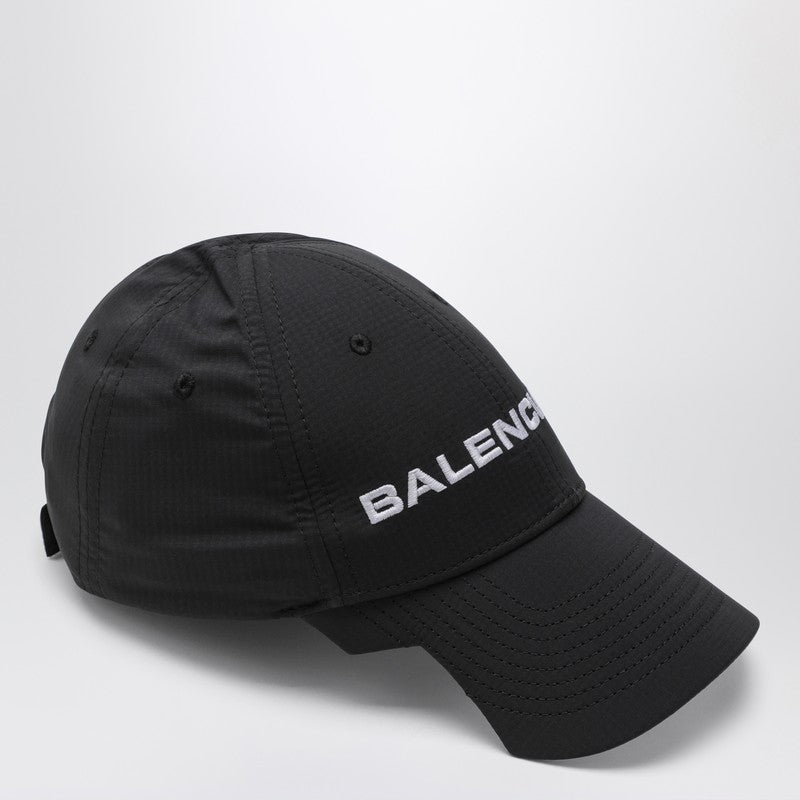 Balenciaga Black/White Logo Baseball Cap Men
