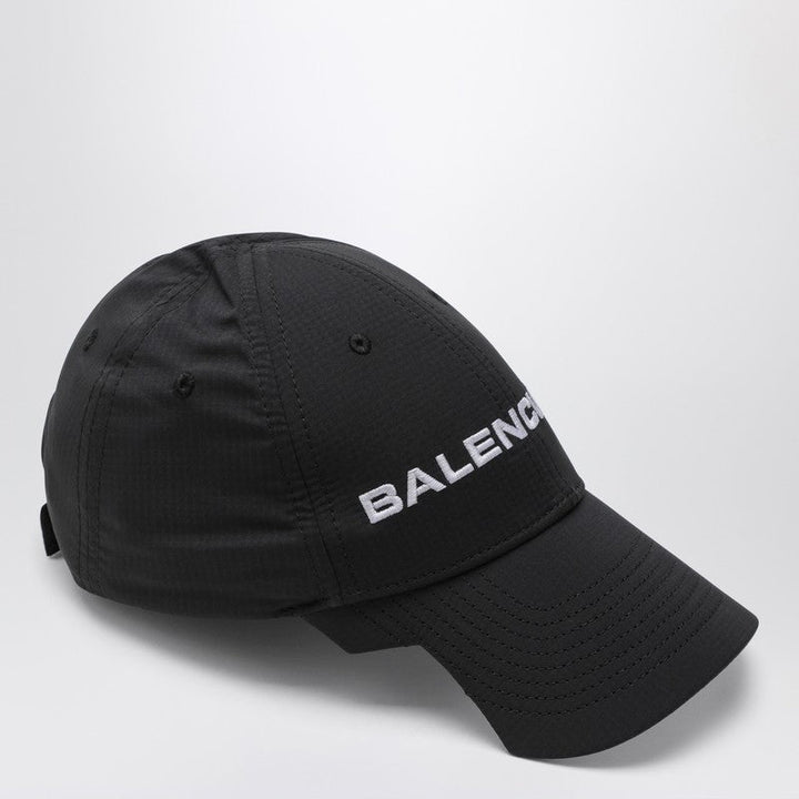 Balenciaga Black/White Logo Baseball Cap Men