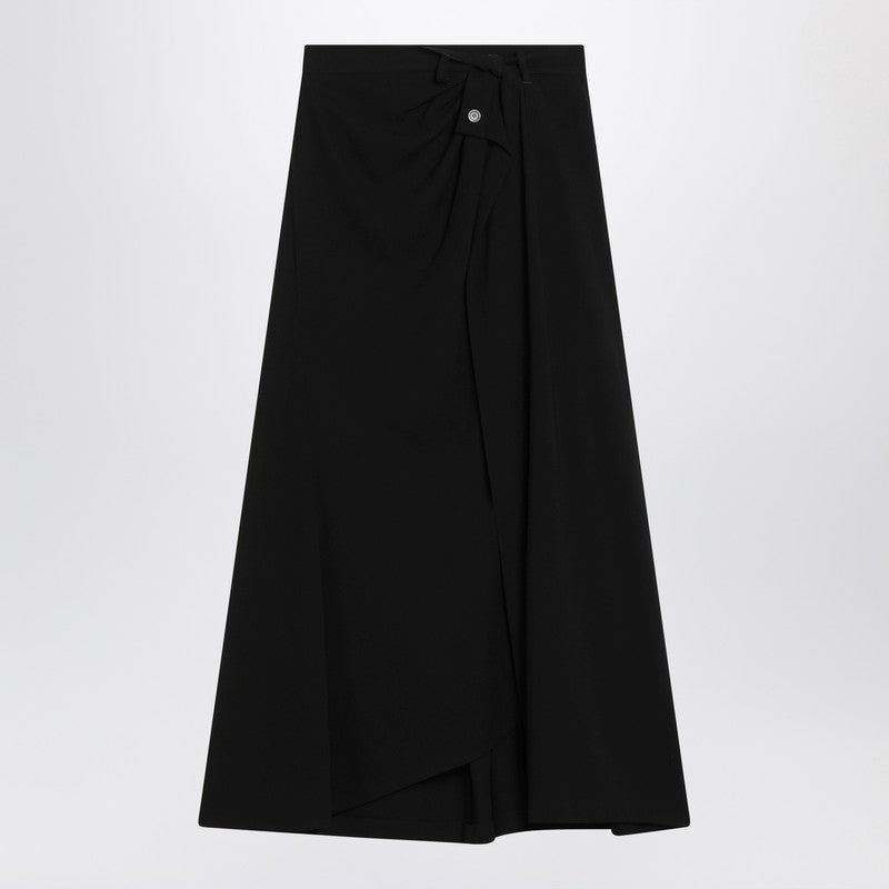 Balenciaga Draped Black Skirt In Crêpe Women