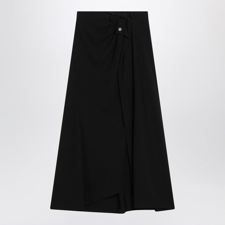 Balenciaga Draped Black Skirt In Crêpe Women