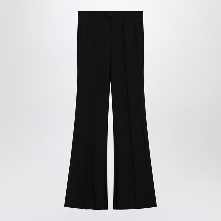 Balenciaga Black Flared Pants In Viscose Women