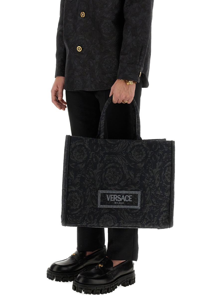 Versace Men Large Shopper Bag "Athena Baroque"