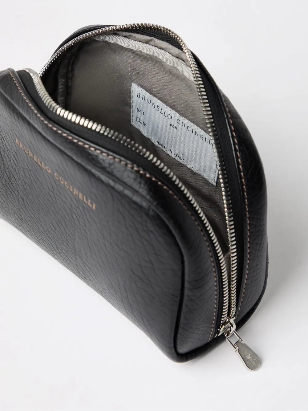 Brunello Cucinelli Men Leather Toiletry Bag