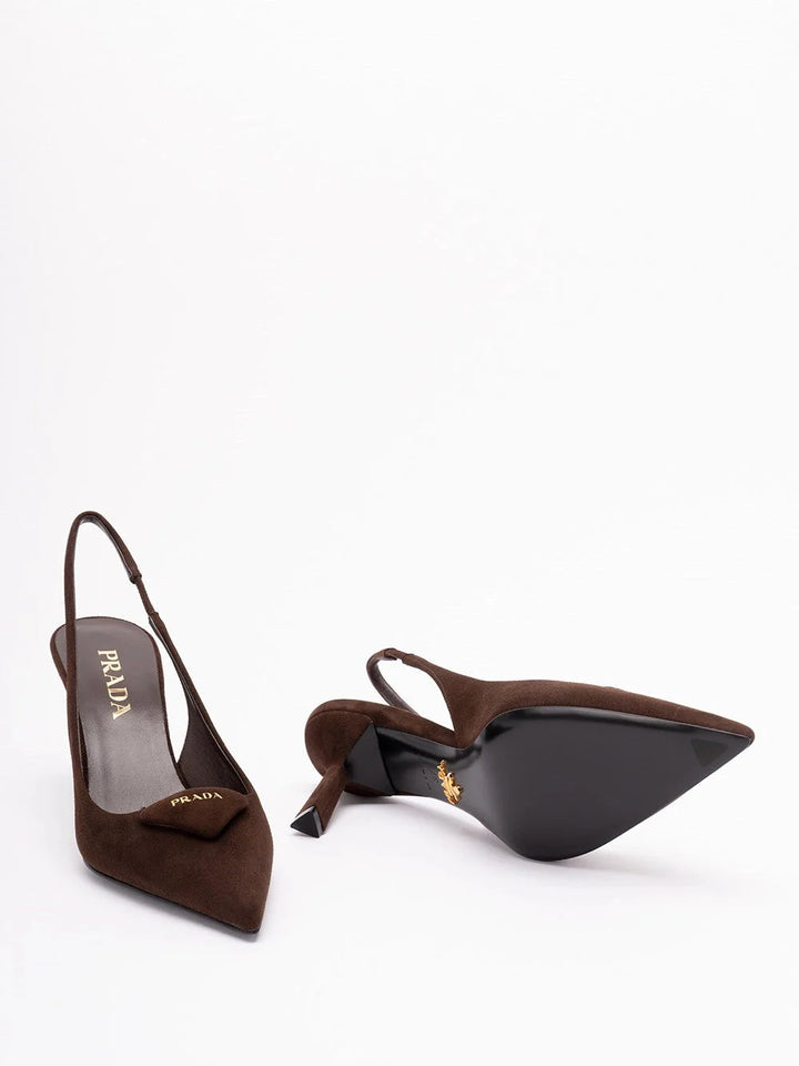 Prada Women Suede Slingback Pumps
