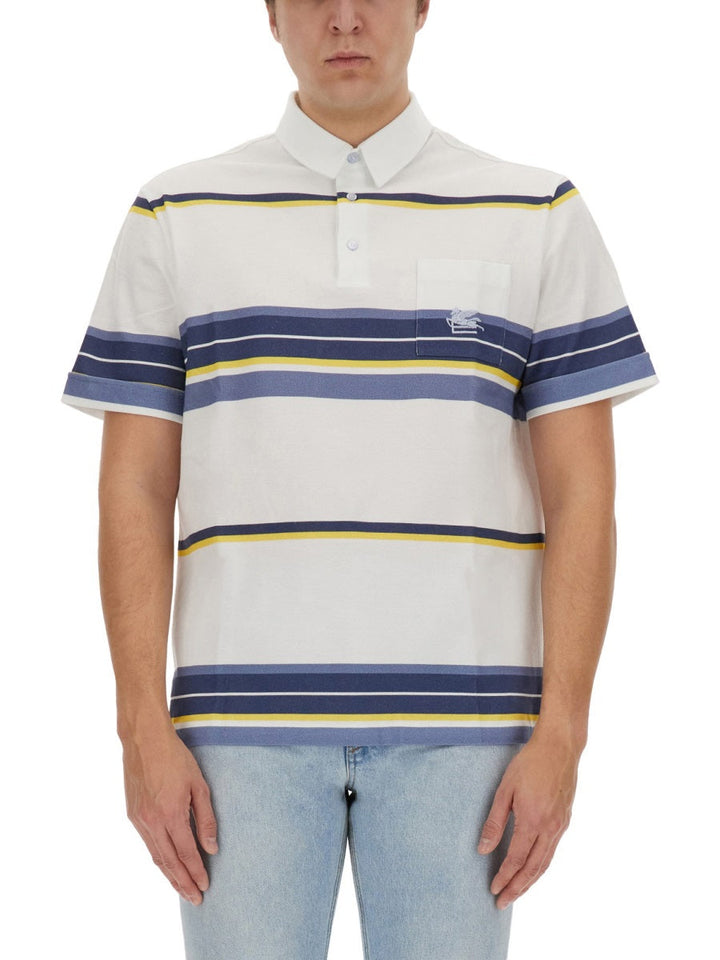 Etro Men Polo Shirt With Pegasus Embroidery