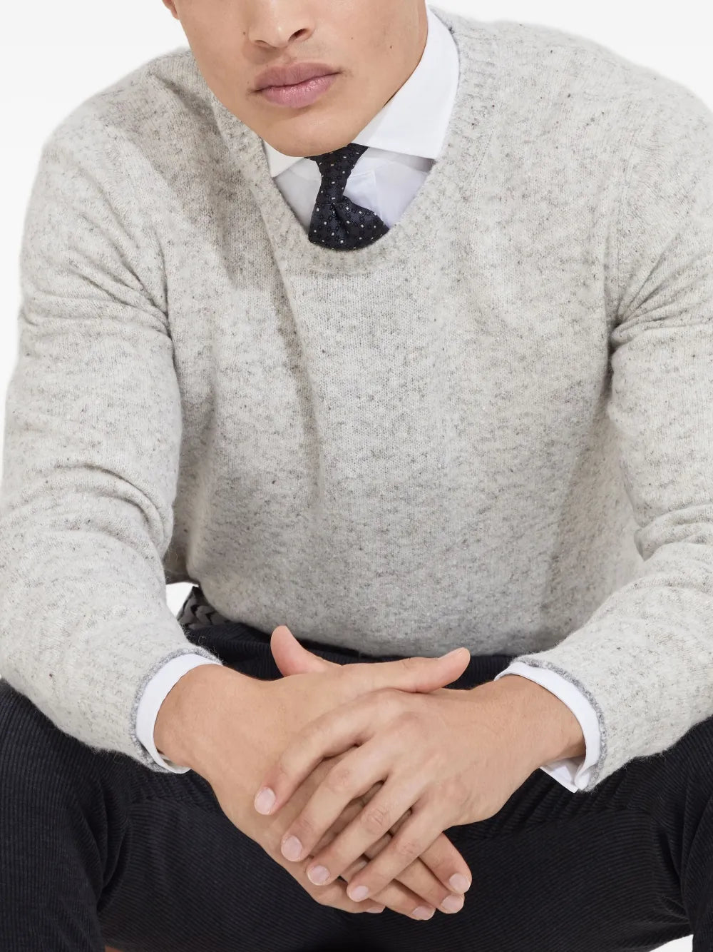 Brunello Cucinelli Men Melange Effect Sweater