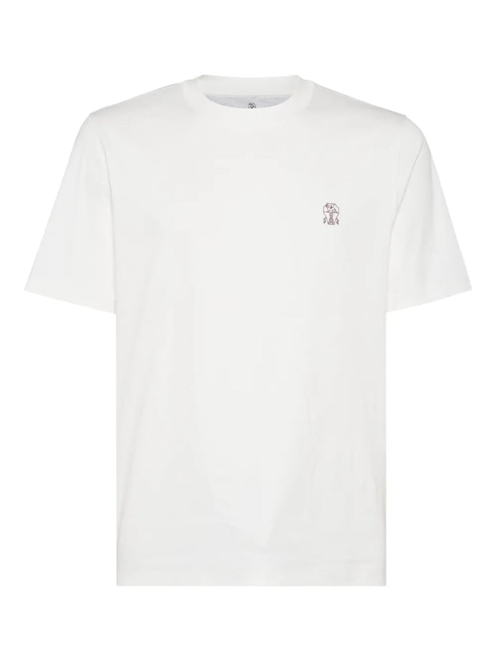 Brunello Cucinelli Men Printed Logo T-Shirt