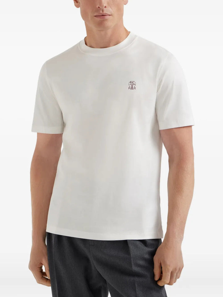 Brunello Cucinelli Men Printed Logo T-Shirt