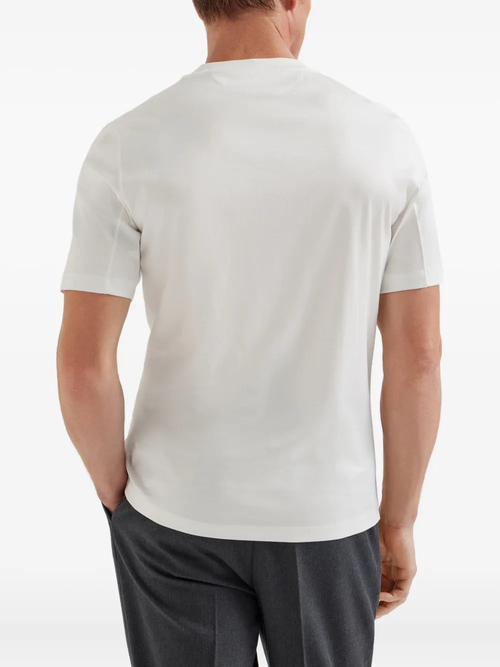 Brunello Cucinelli Men Printed Logo T-Shirt