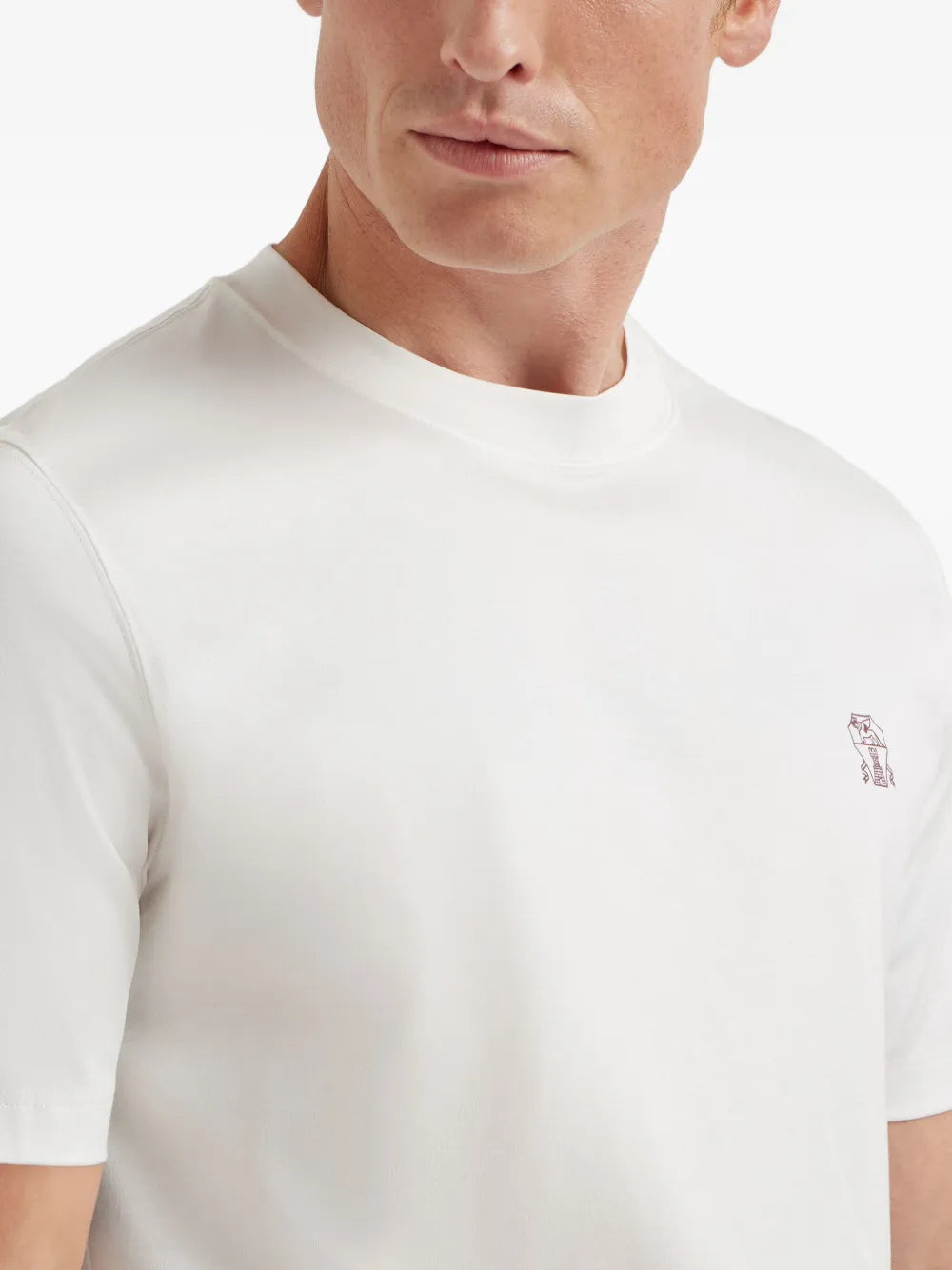 Brunello Cucinelli Men Printed Logo T-Shirt