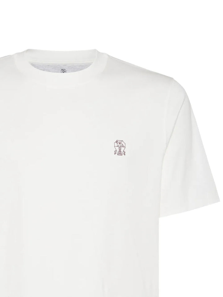 Brunello Cucinelli Men Printed Logo T-Shirt