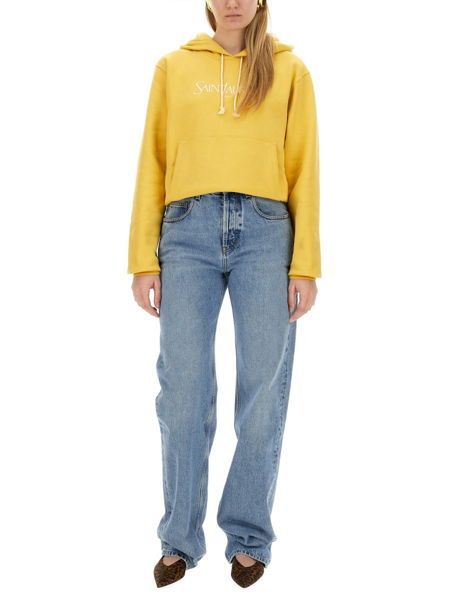 Saint Laurent Women Sweatshirt With Logo