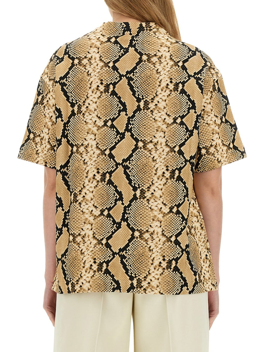 Jil Sander Women T-Shirt With Animal Pattern