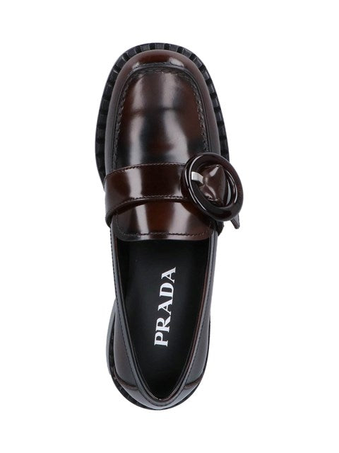 Prada Women Calf Leather Loafers