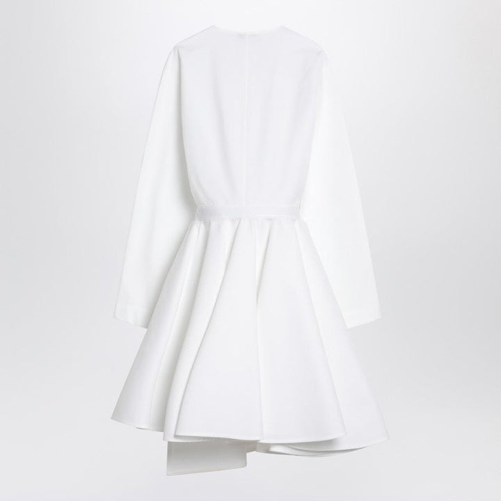 Alaia Asymmetrical White Cotton Dress Women