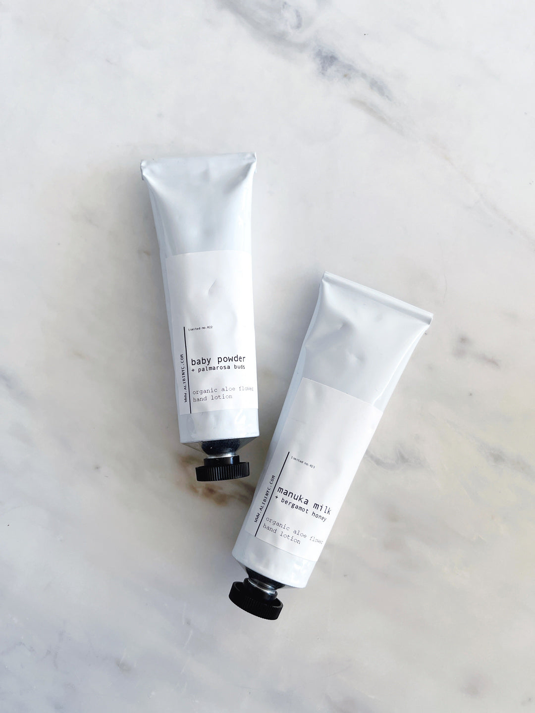 BABY POWDER + PALMAROSA BUDS | ORGANIC ALOE FLOWER HAND LOTION