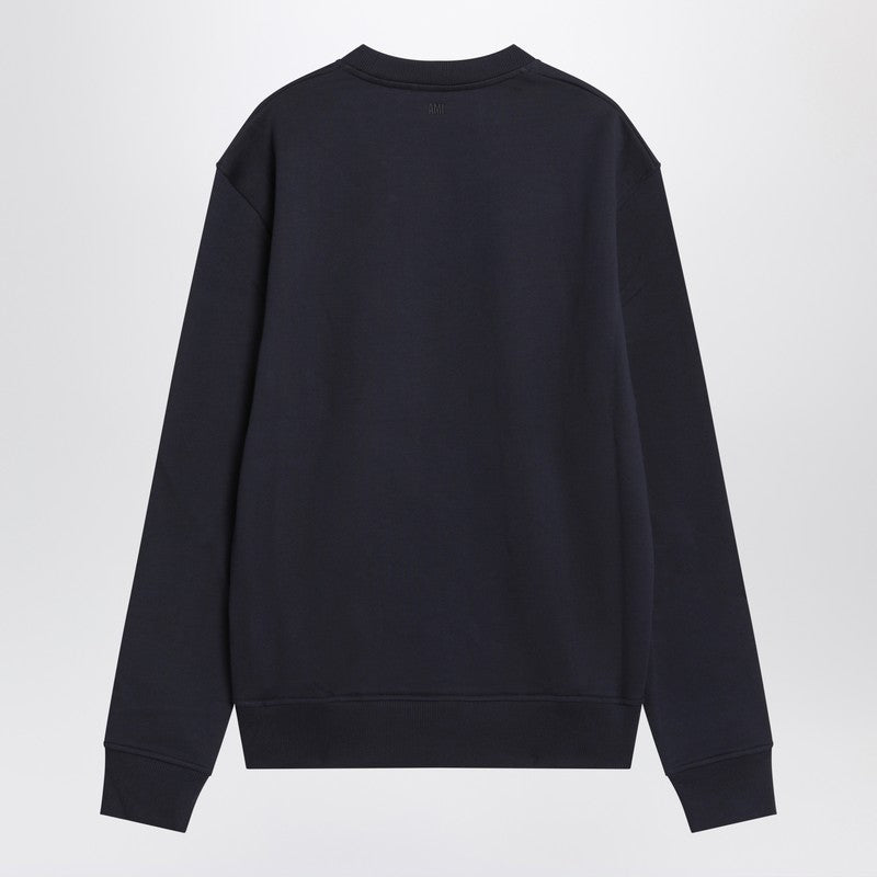 Ami Paris Ami De Coeur Navy Blue Sweatshirt Men