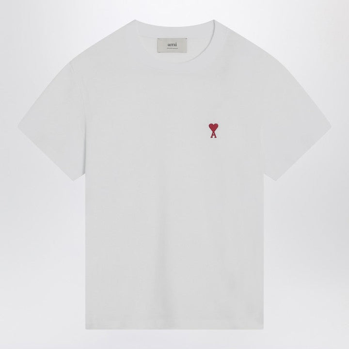 Ami Paris White Ami De Coeur T-Shirt Women