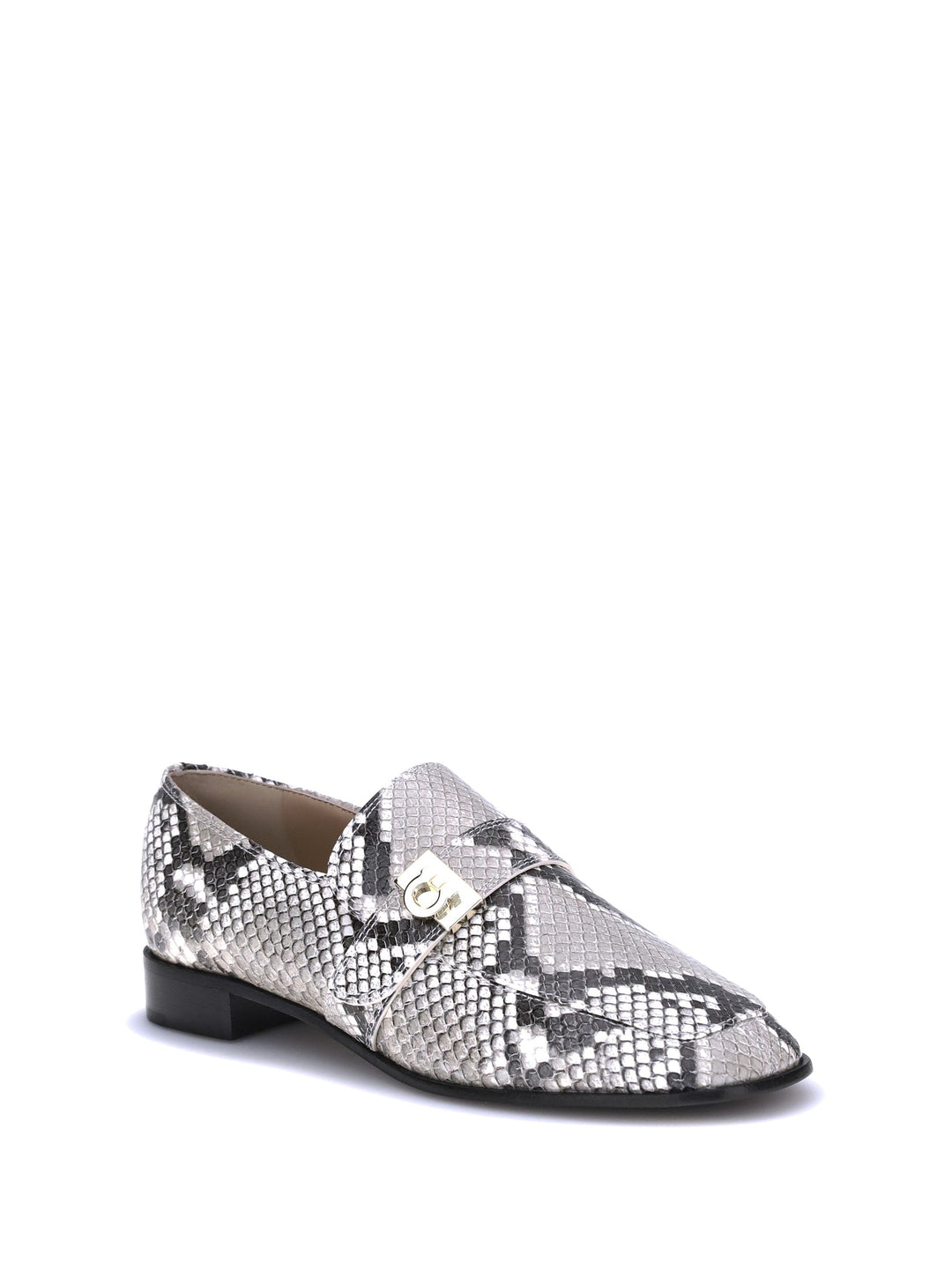 Ferragamo Women Python Print Leather Loafers