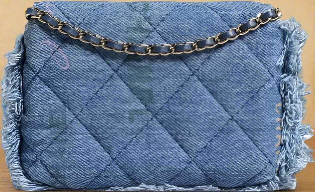 Preloved CHANEL classic quilted handbag front view Authentic CHANEL black leather flap bag CHANEL gold chain shoulder bag – preloved Vintage CHANEL logo clutch purse Secondhand CHANEL luxury tote with dust bag