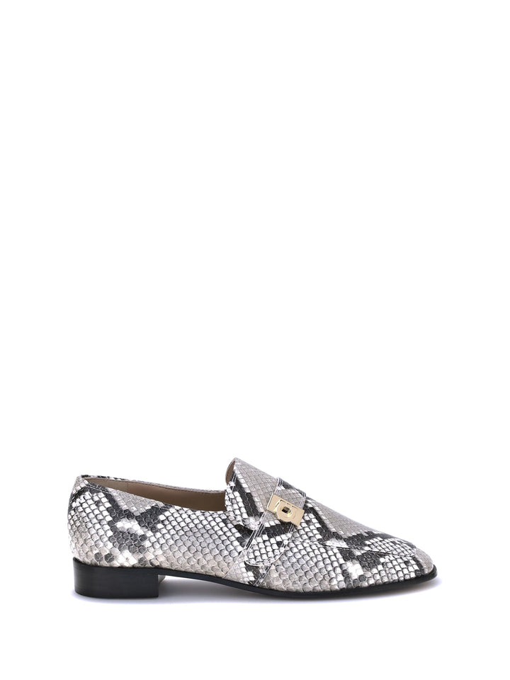 Ferragamo Women Python Print Leather Loafers