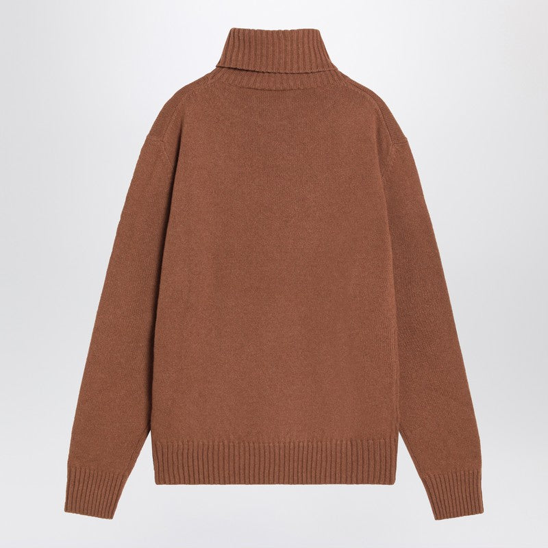 Ami Paris Hazelnut Ami De Coeur Turtleneck Sweater Men