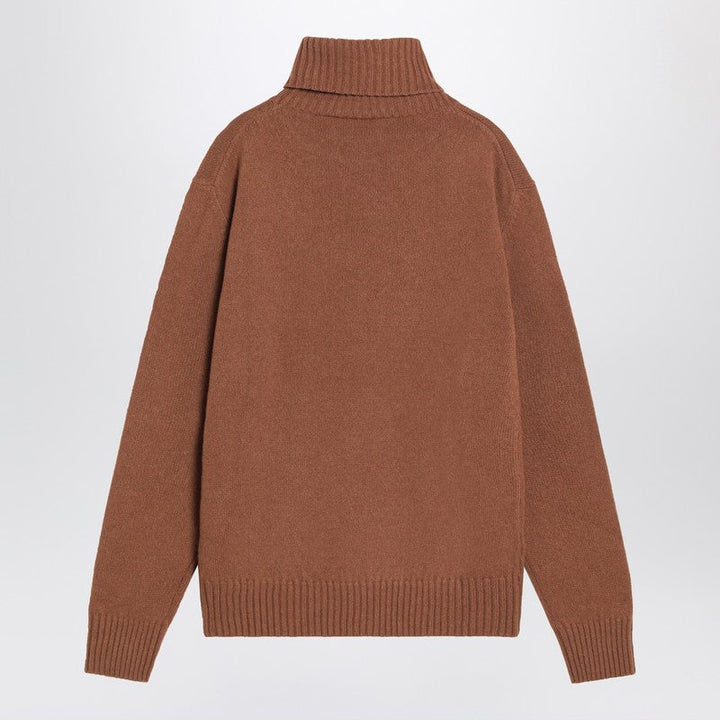 Ami Paris Hazelnut Ami De Coeur Turtleneck Sweater Men