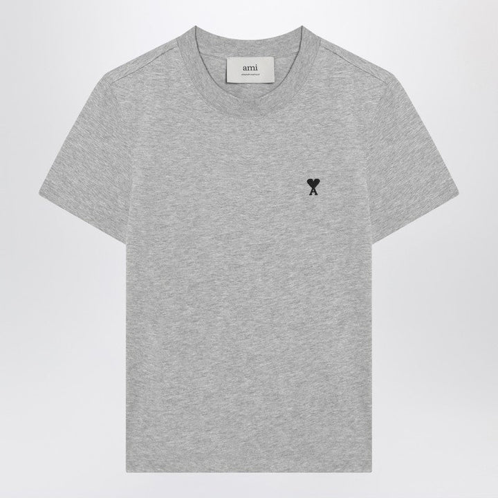 Ami Paris T-Shirt Ami De Coeur Grey In Cotton Men
