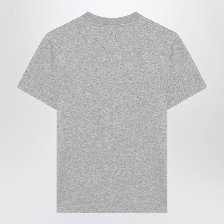 Ami Paris T-Shirt Ami De Coeur Grey In Cotton Men