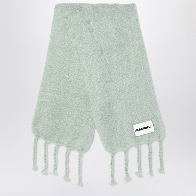 Jil Sander Pale Green Mohair Blend Scarf Men