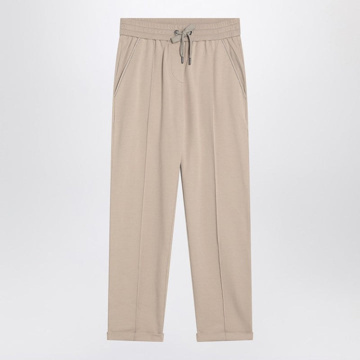 Brunello Cucinelli Beige Cotton Joggers Women