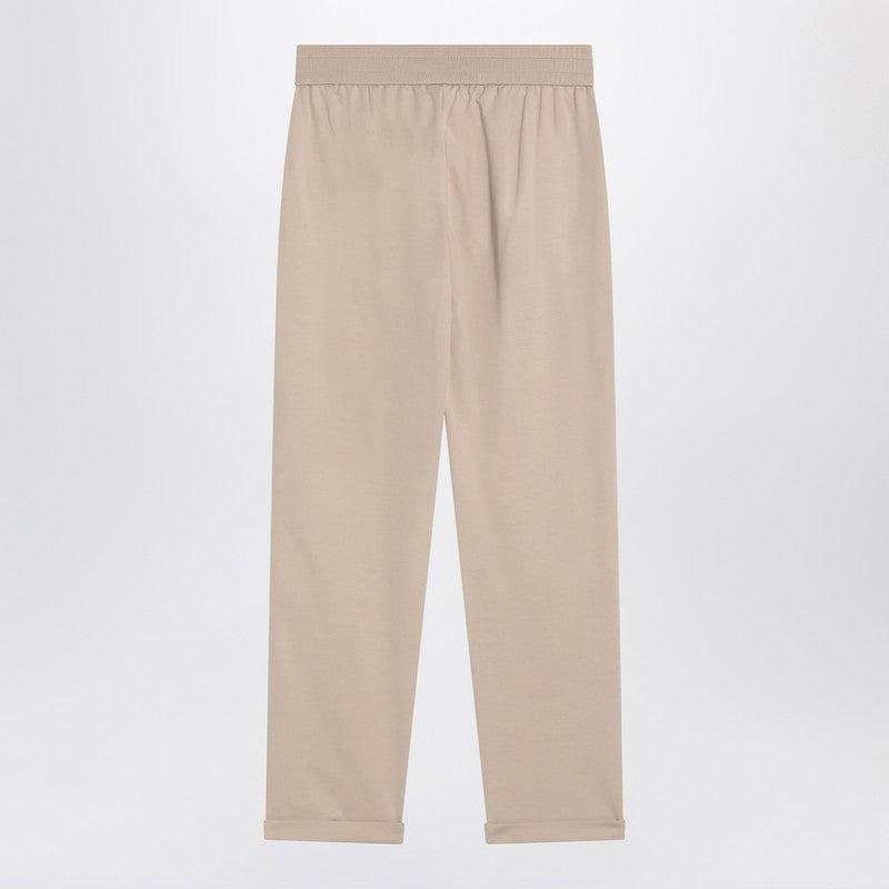 Brunello Cucinelli Beige Cotton Joggers Women